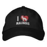 I Love Malinois Embroidered Hat embroidered hats