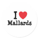 I love Mallards heart custom personalised stickers