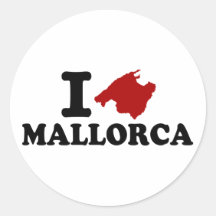 I love Mallorca Round Sticker