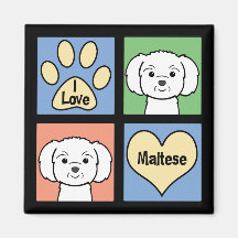 I Love Maltese Magnets