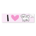 I Love Maltese (puppy cut) bumper stickers