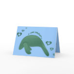 I Love Manatees Green - Customised cards