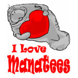 I Love Manatees t-shirts
