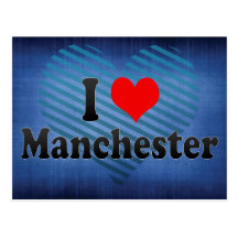 I Love Manchester, United Kingdom Post Cards