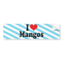 I Love Mangos Bumper Sticker