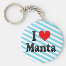 I Love Manta, Ecuador Key Chains