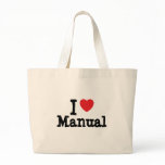 I love Manual heart custom personalised bags