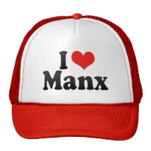 I Love Manx Mesh Hats