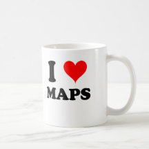 I Love Maps Mug