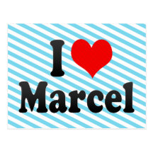 I love Marcel Postcard