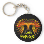 I Love Mardi Gras Keychain