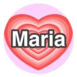 I love Maria. I love you Maria. Heart stickers