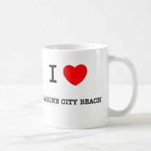 I Love Marine City Beach Michigan Coffee Mugs