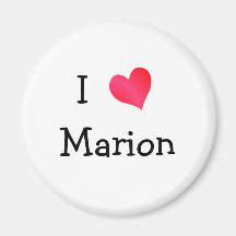I Love Marion Fridge Magnets