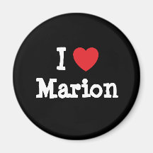 I love Marion heart T-Shirt Refrigerator Magnets
