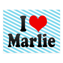 I love Marlie Post Card