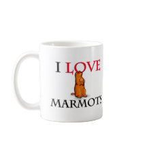 I Love Marmots Mugs