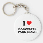 I Love Marquette Park Beach Indiana Keychain