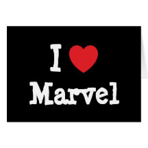 I love Marvel heart T-Shirt Card