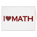 I Love Math cards