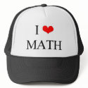 I Love Math hats