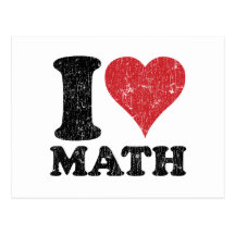 I Love Math Post Card