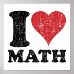 I Love Math Poster Print