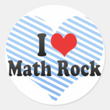 I Love Math Rock Stickers