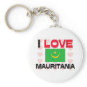 I Love Mauritania keychains
