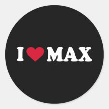 I LOVE MAX STICKER
