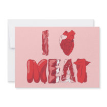 I Love Meat BBQ Invitation