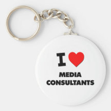 I Love Media Consultants Keychains