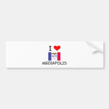 I Love MEDIAPOLIS Iowa Bumper Stickers