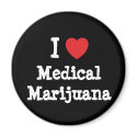 I love Medical Marijuana heart custom personalized magnets