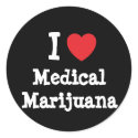 I love Medical Marijuana heart custom personalized stickers