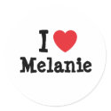 I love Melanie heart T-Shirt stickers