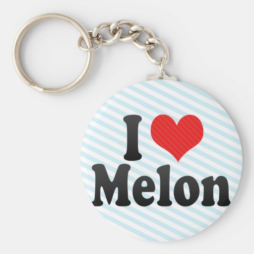 I Love Melon Keychain Zazzle.co.uk