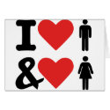 I love men and women cards