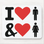 I love men and women mouse mat