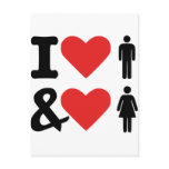 I love men and women postcards