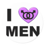I Love Men stickers