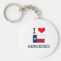 I Love Mercedes Texas Keychains