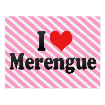 I Love Merengue Postcard