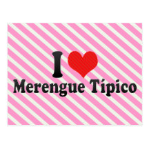 I Love Merengue Típico Post Card