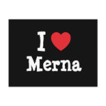 I love Merna heart T-Shirt postcards