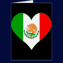 I Love Mexicao Heart cards