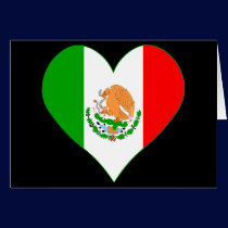 I Love Mexicao Heart cards