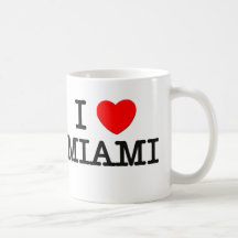 I Love Miami New Jersey Coffee Mugs