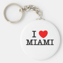 I Love Miami New Jersey Keychain