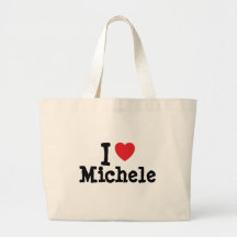 I love Michele heart T-Shirt Tote Bag